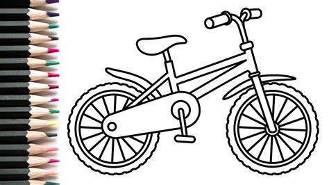 cycle drawing easy|step by bike drawing.